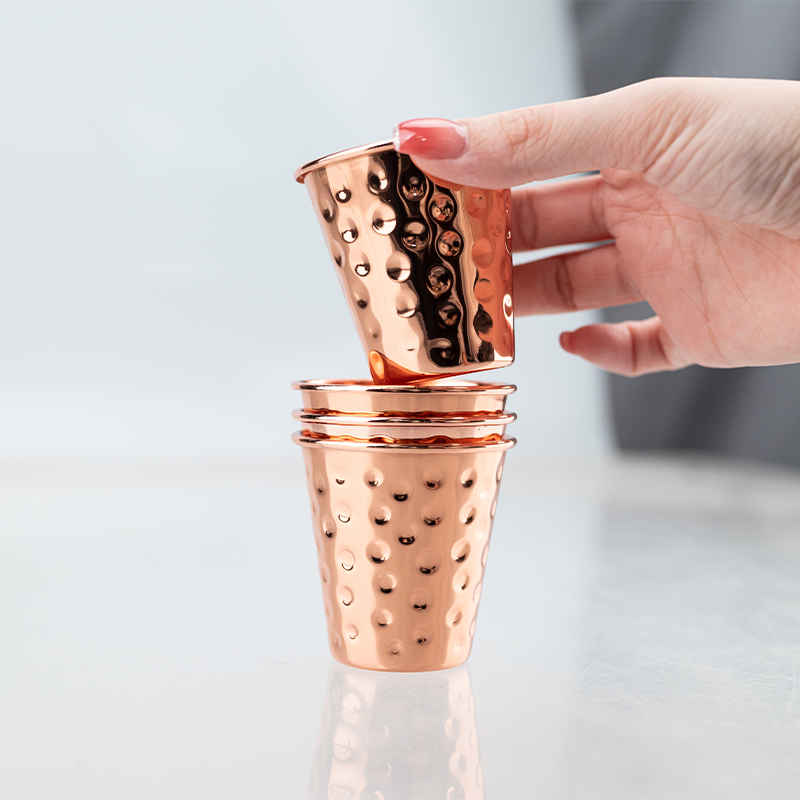 Mule Copper Mug - Hammered Copper Shot Glass 60ml –