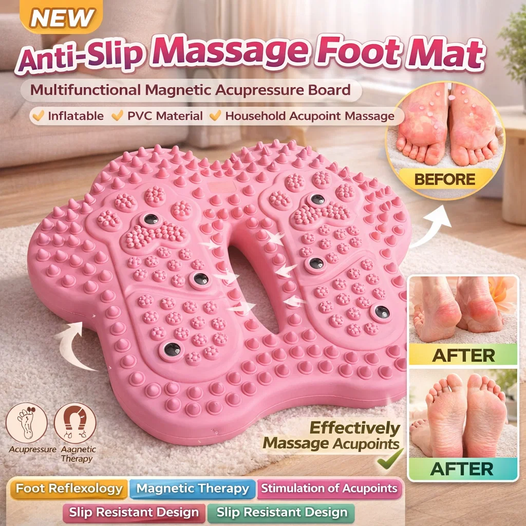 Bar Mat Rubber - Multi-Function Magnetic Stone Foot Mat, New