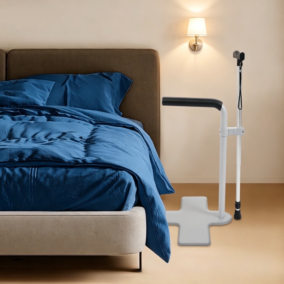 Home Bar Stand - Grey White Carbon Steel Bed Sofa
