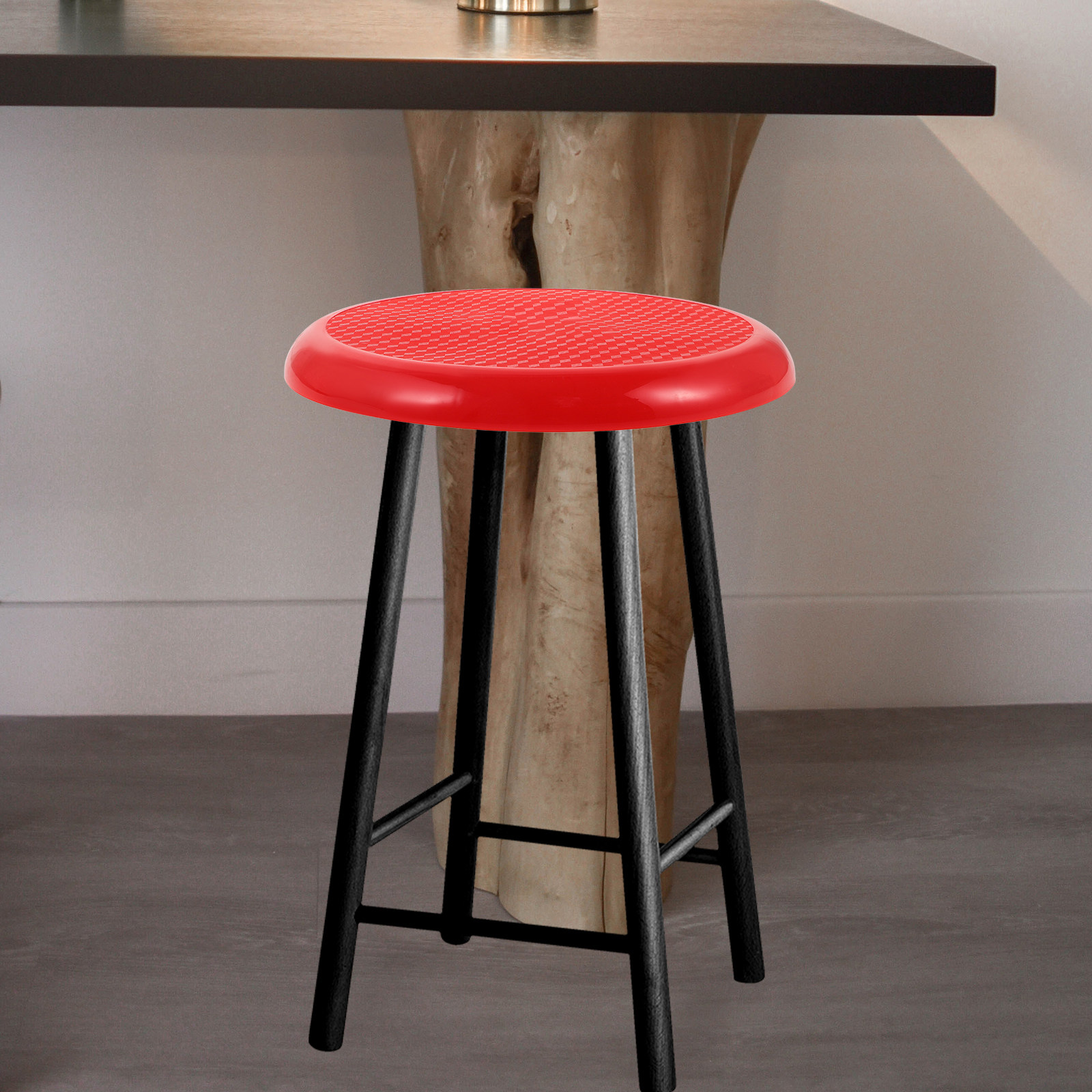 Home Bar Stools - Plastic Round Chair Seat Replacement Cover