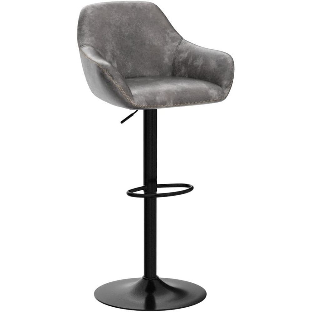 Set of 4 Grey PU Leather Swive - Home Bar Stools review and price