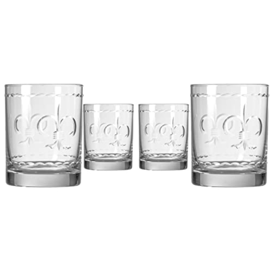 Fleur De Lis Double Old Fashio - Old Fashioned Glass review and price