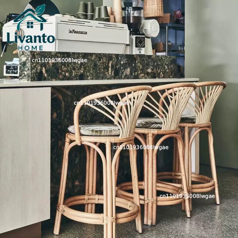 Natural Rattan Bar Stools with - Home Bar Seating review and price