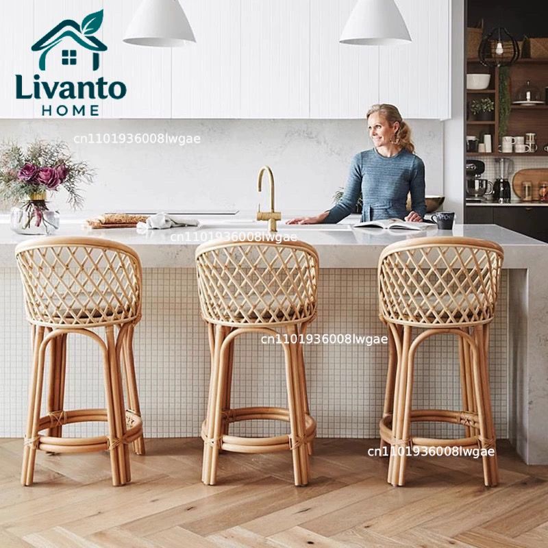 Natural Rattan Bar Stools with - Home Bar Seating review and price