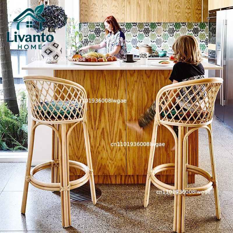 Natural Rattan Bar Stools with - Home Bar Seating review and price
