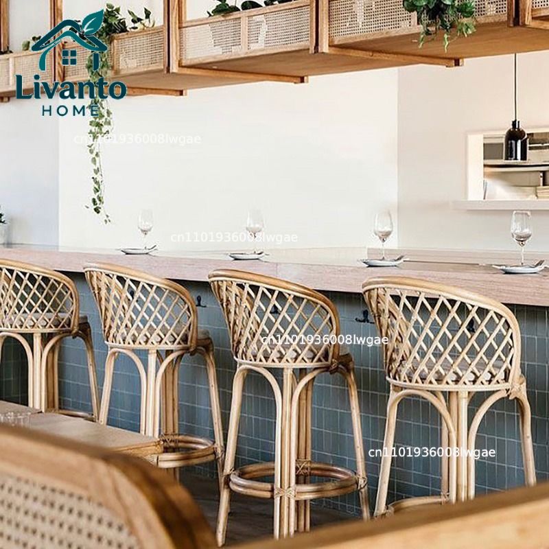 Natural Rattan Bar Stools with - Home Bar Seating review and price