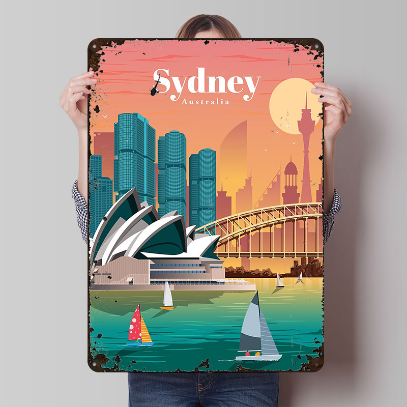Sydney Poster Wall Art Retro V - Home Bar Sydney review and price