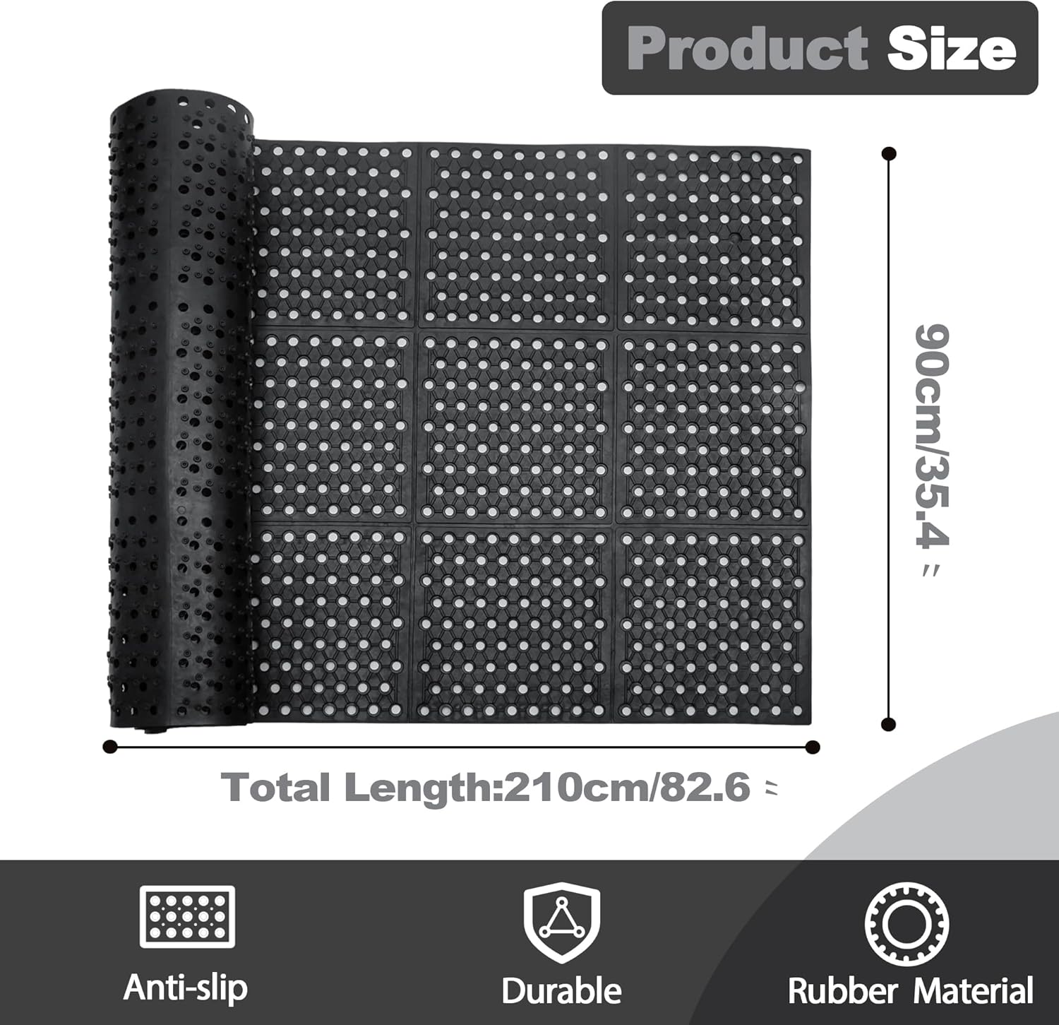 Commercial Anti-Fatigue Draina - Bar Mat Rubber review and price