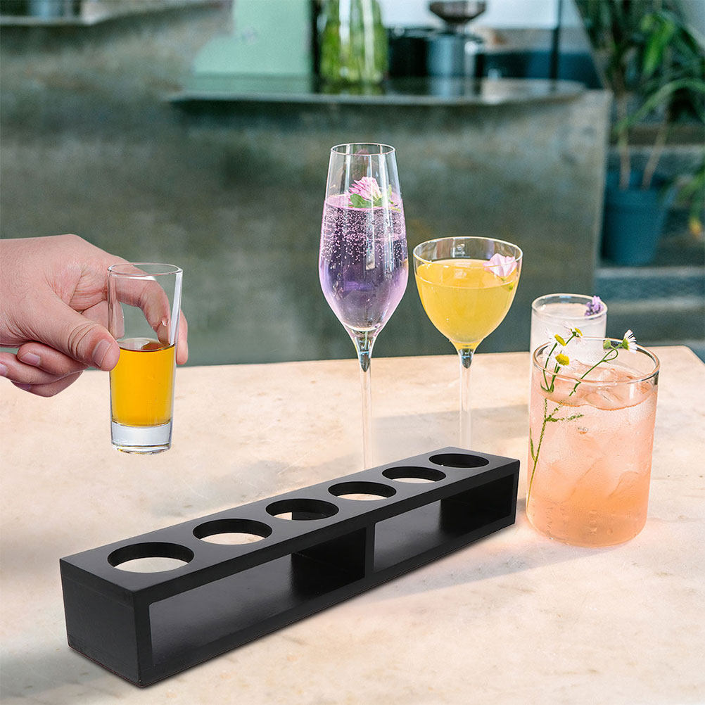 2Pcs Shot Glasses Rack Wooden  - Home Bar Stand review and price