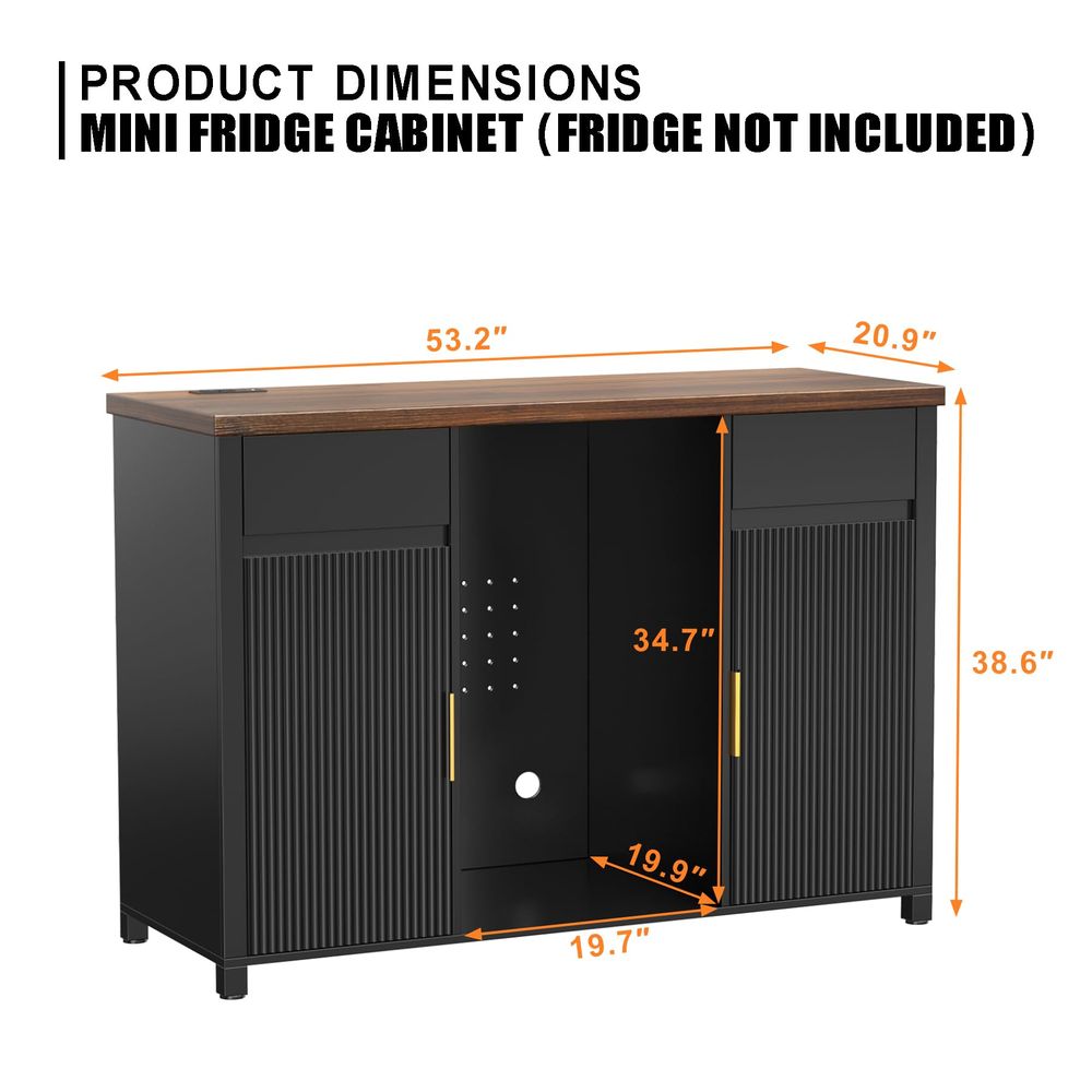 Large Coffee Bar Cabinet with  - Home Bar And Fridge review and price