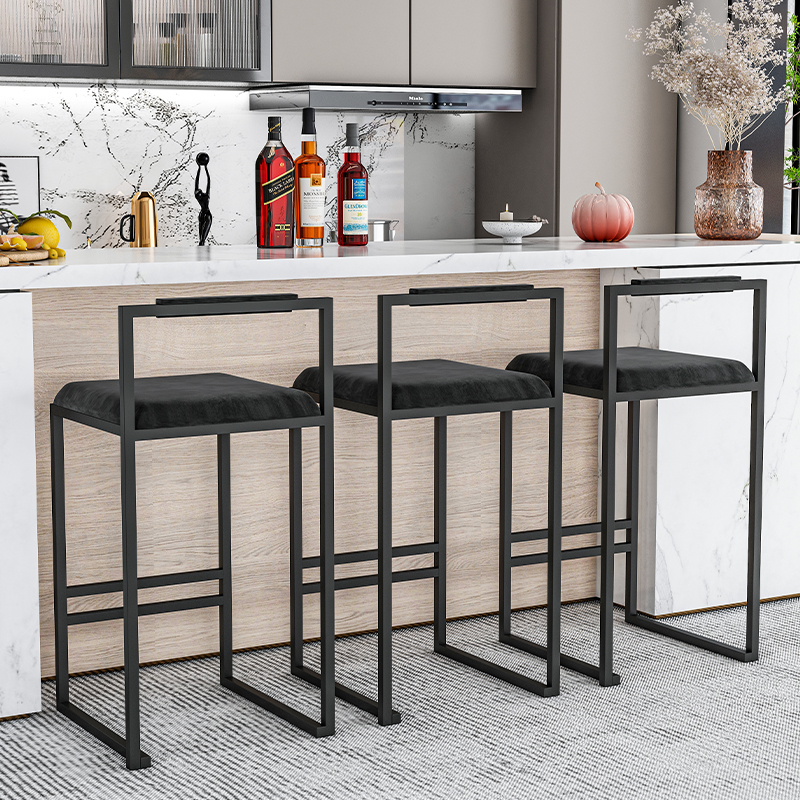 Nordic Velvet Black Bar Chairs - Home Bar Lounge review and price