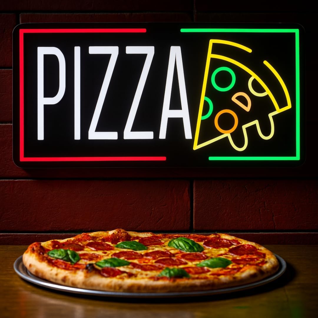 Pizza Neon Sign Business USB L - Home Bar And Kitchen review and price