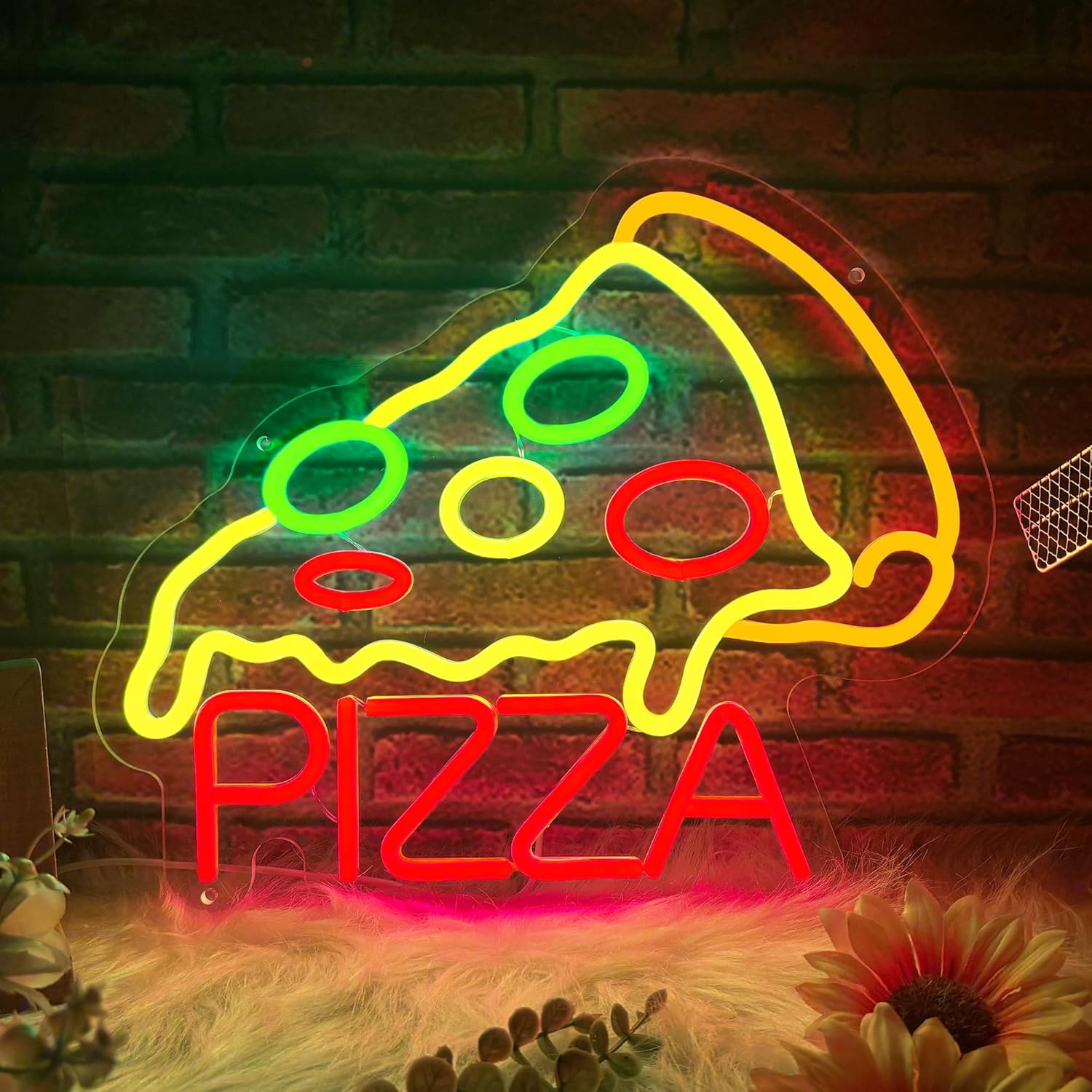 Pizza Neon Sign Business USB L - Home Bar And Kitchen review and price