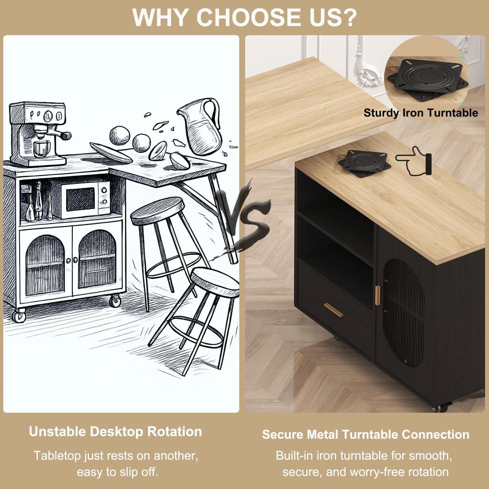 72 Swivel Kitchen Island with  - Home Bar Seating review and price
