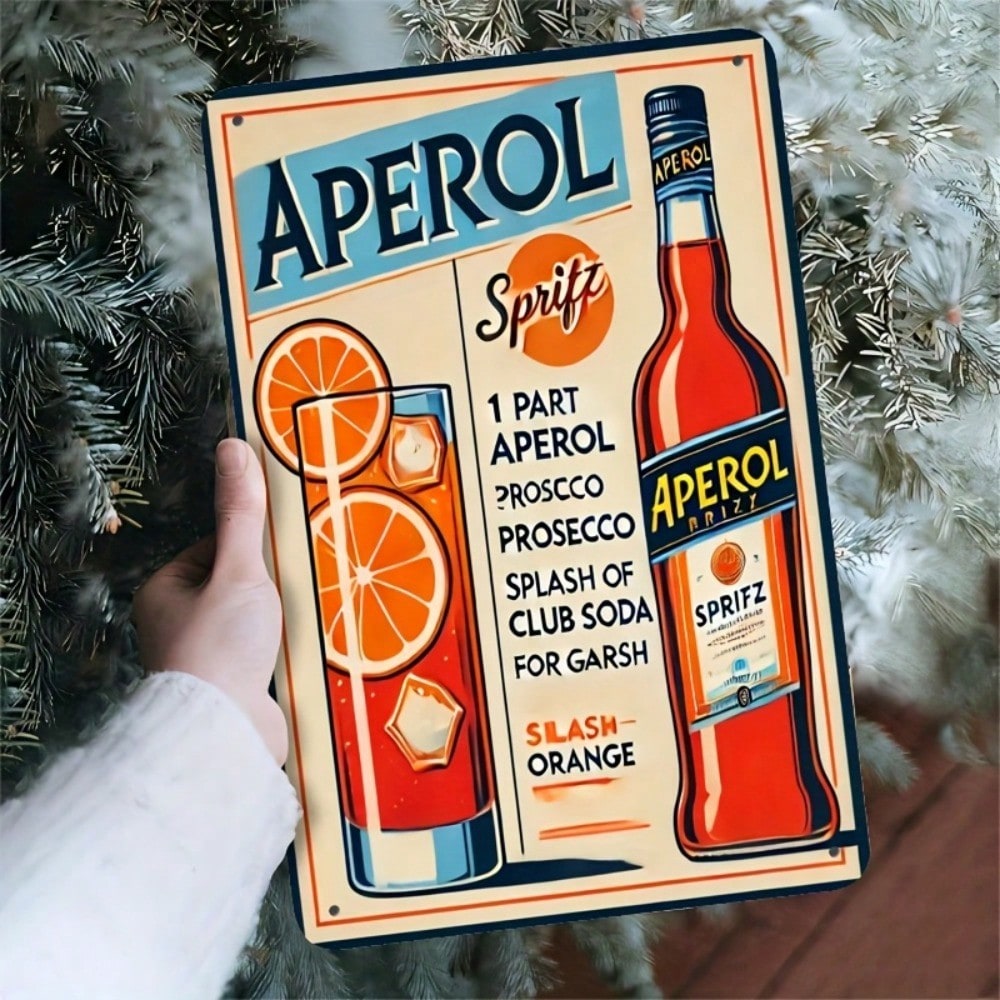 Vintage Aperol Spritz Metal Si - Home Bar And Kitchen review and price