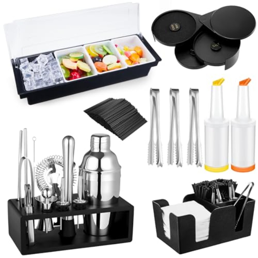 23 Pcs Bartender Supplies Kit  - Garnish Tray Set review and price