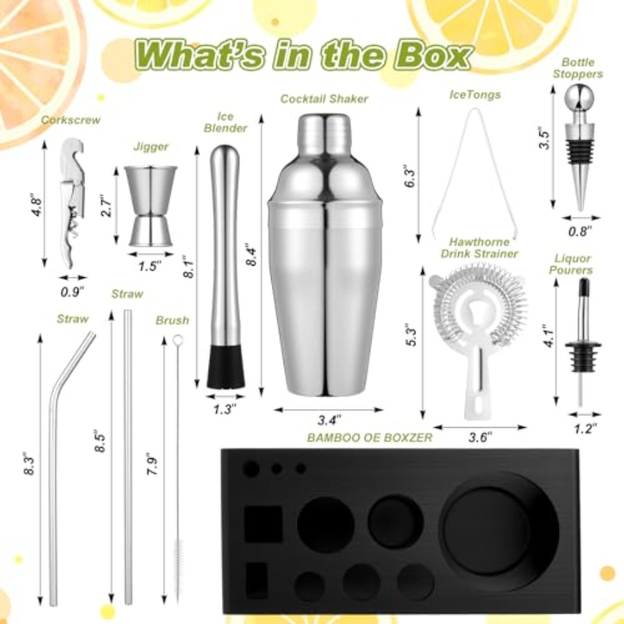 23 Pcs Bartender Supplies Kit  - Garnish Tray Set review and price