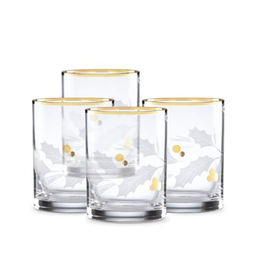 886861 Holiday Gold 4Piece Dou - Old Fashioned Glass review and price