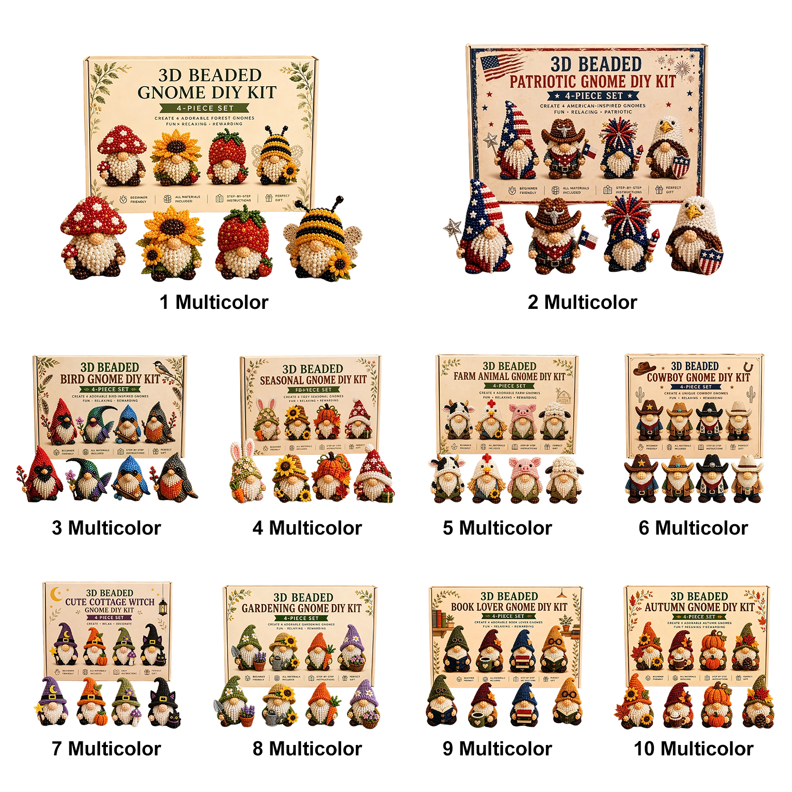 3D Beaded Gnome DIY Kit with F - Home Bargains review and price