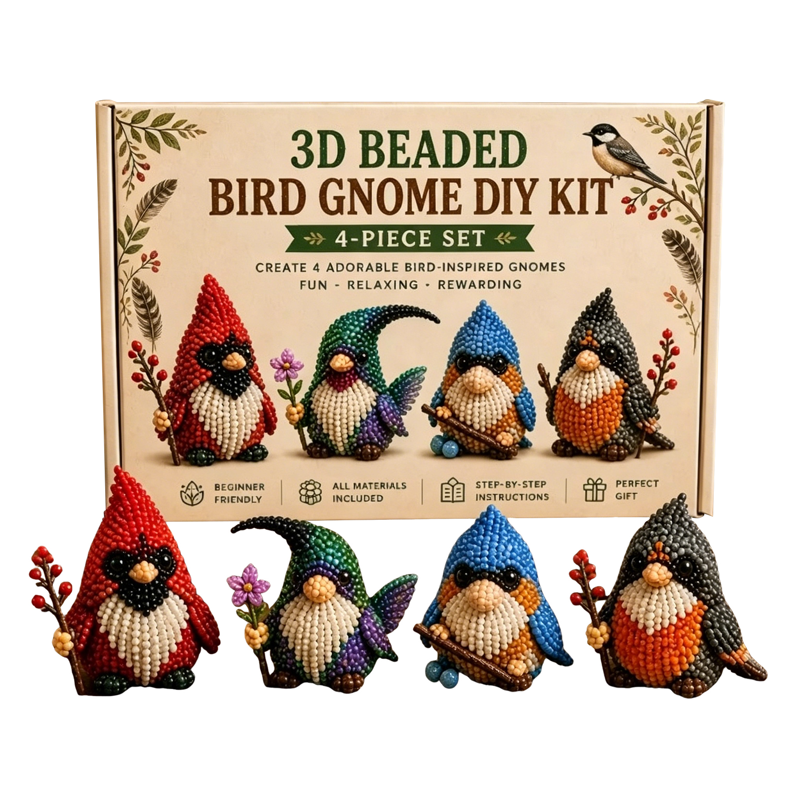 3D Beaded Gnome DIY Kit with F - Home Bargains review and price