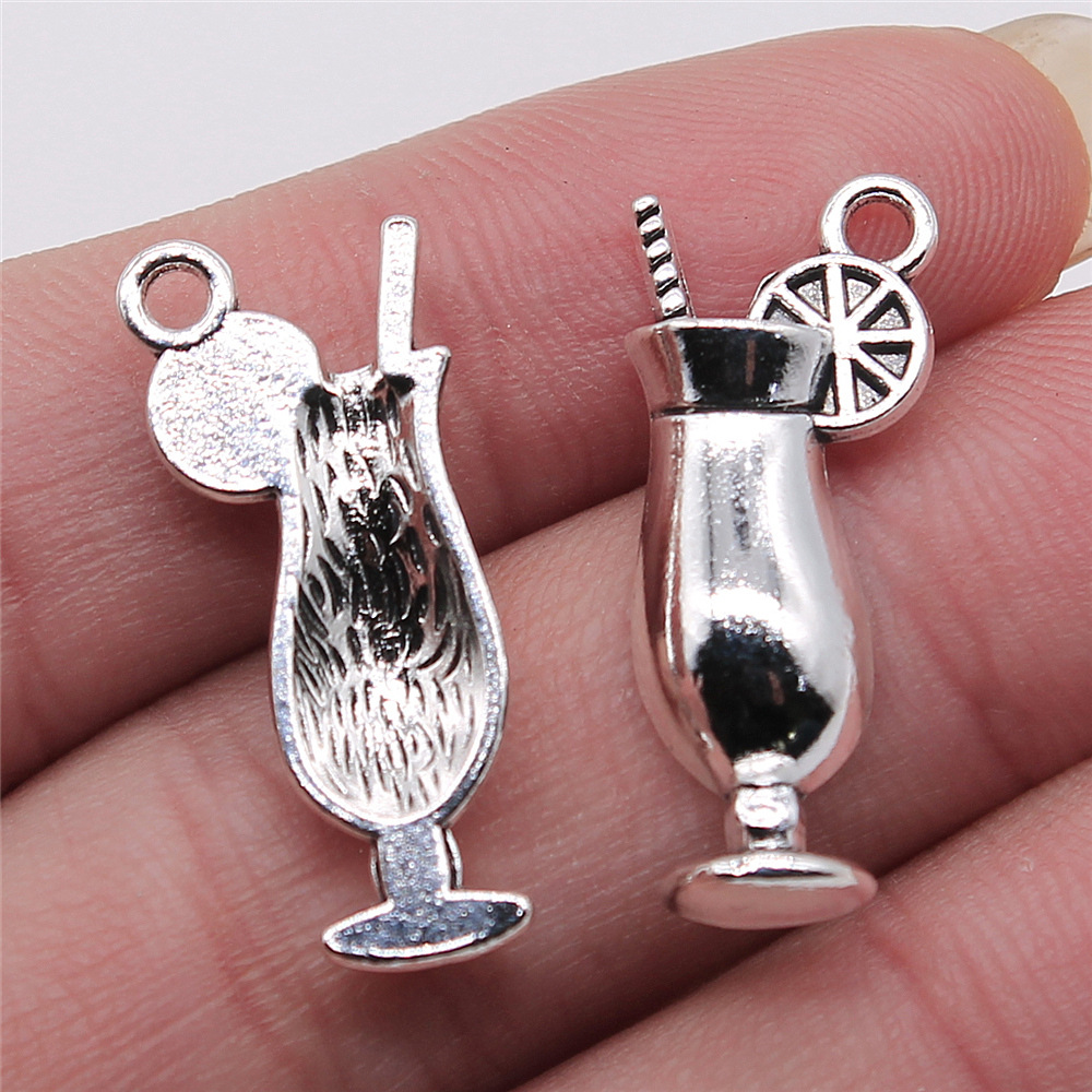 4pcs 12x28mm Antique Silver Co - Old Fashioned Glass review and price