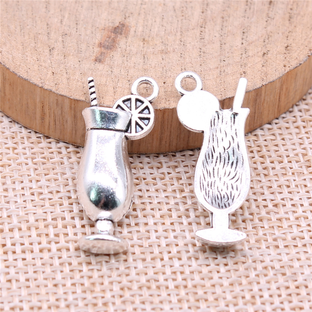 4pcs 12x28mm Antique Silver Co - Old Fashioned Glass review and price