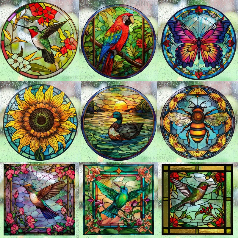 Retro Colorful Stained Humming - Old Fashioned Glass review and price