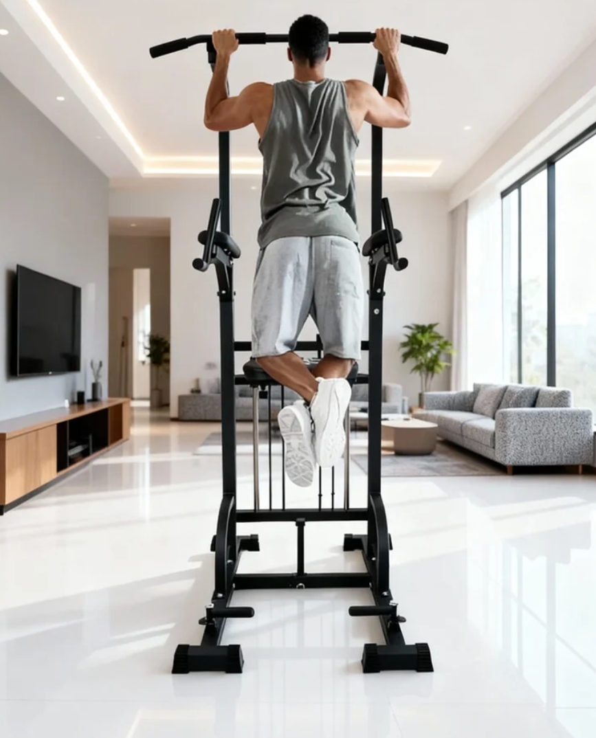 Power Tower Pull-Up Dip Statio - Home Bar Setup review and price