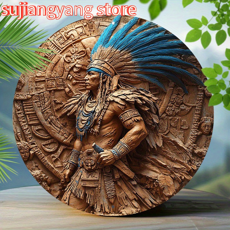 1pc Aztec Warrior 8-Inch Round - Home Bar Cafe review and price