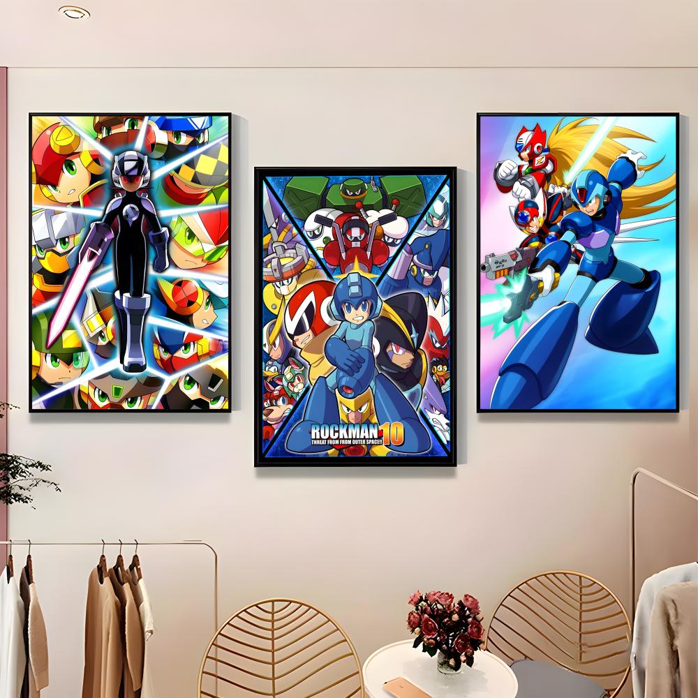 Classic Mega Man Poster Paper  - Home Bar And Theater review and price
