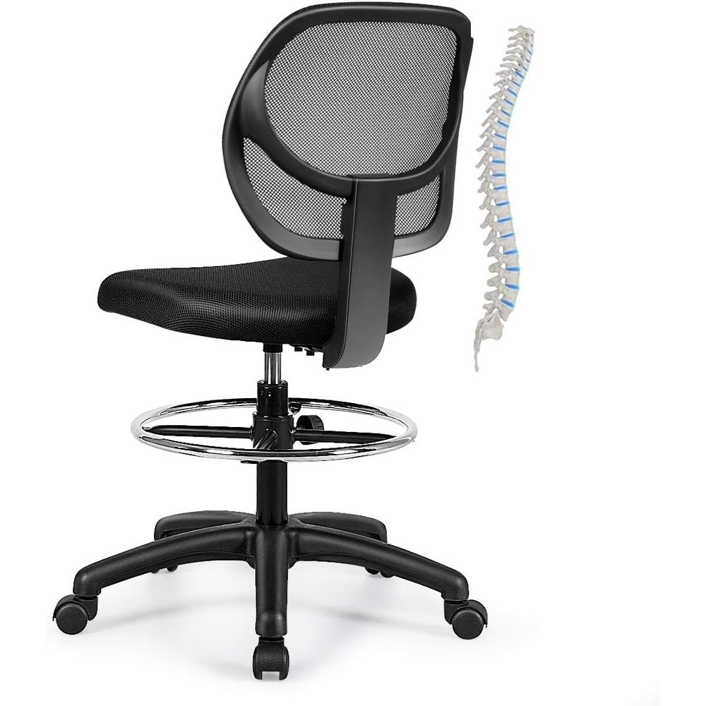 Ergonomic Black Mesh Swivel Of - Home Bar And Kitchen review and price