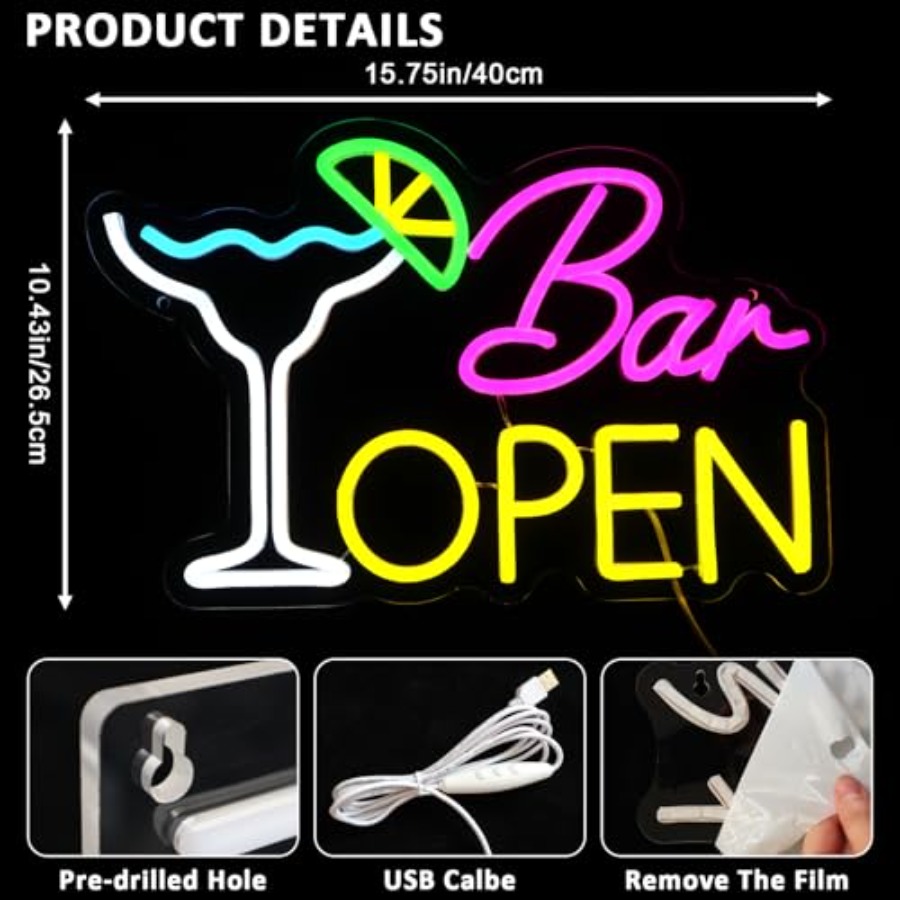 Sign for Business, Neon Open S - Home Bar Cafe review and price
