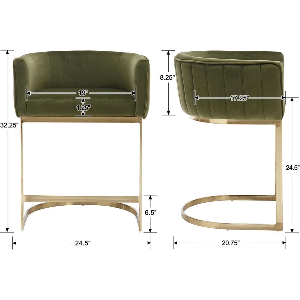 24 Velvet Upholstered Counter  - Home Bar Stools review and price