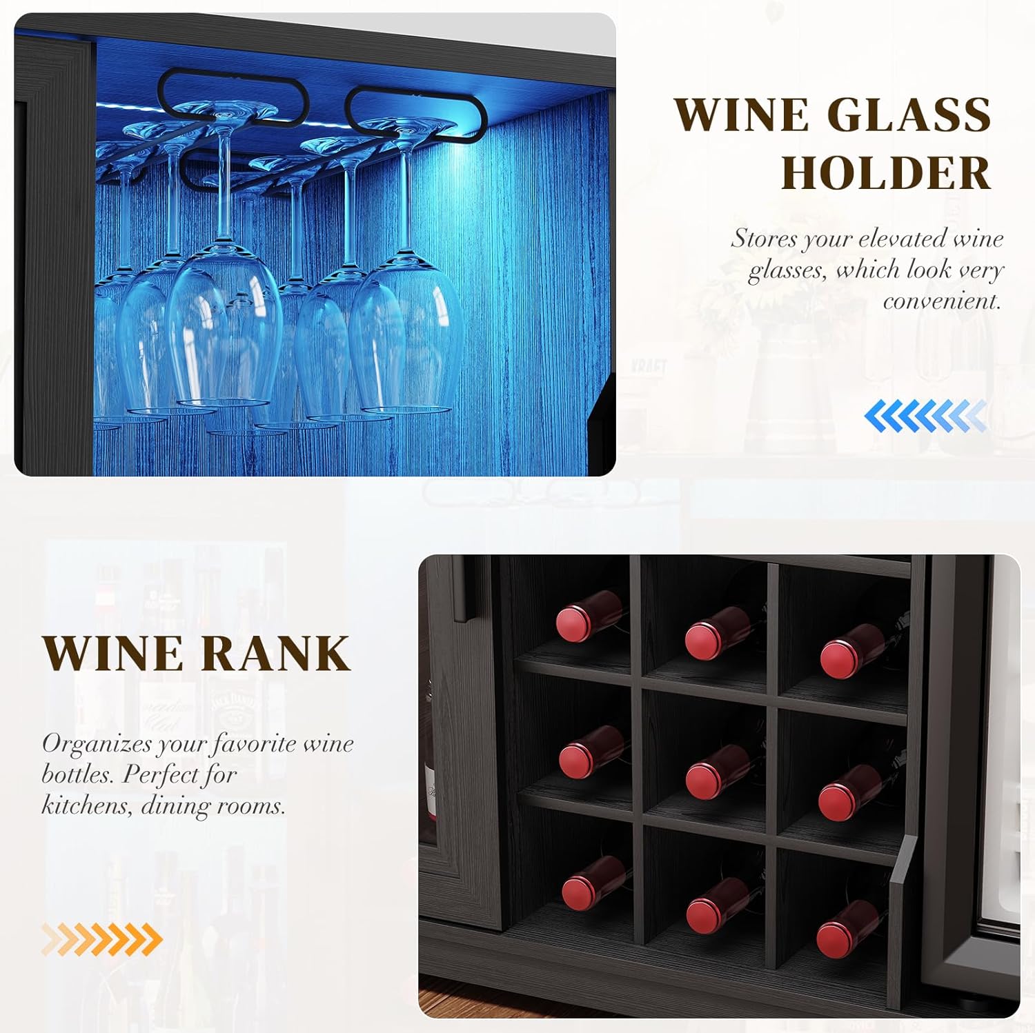 Coffee Bar Cabinet with Fridge - Home Bar And Fridge review and price