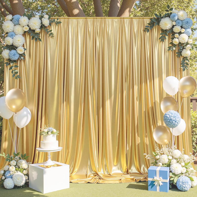 Gold Sequin Backdrop Curtain W - Home Bargains review and price