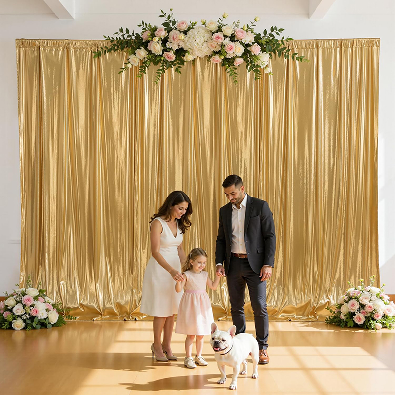 Gold Sequin Backdrop Curtain W - Home Bargains review and price