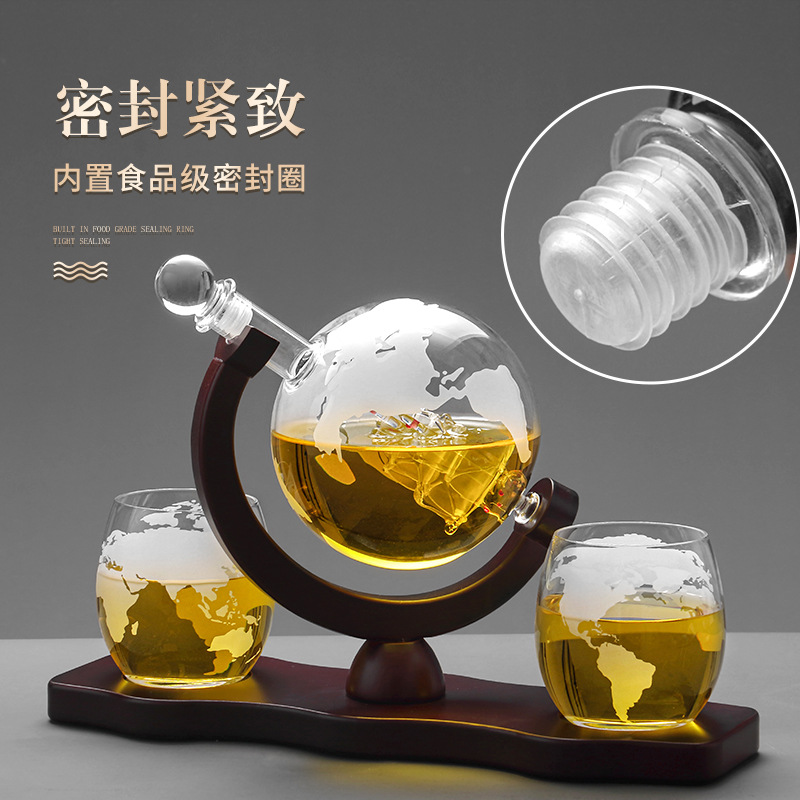 2025 Newest 3PC Glass Globe De - Decanter Globe Set review and price