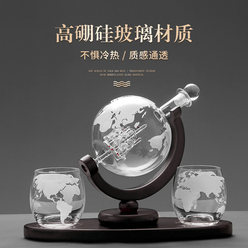 2025 Newest 3PC Glass Globe De - Decanter Globe Set review and price