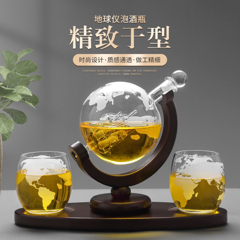 2025 Newest 3PC Glass Globe De - Decanter Globe Set review and price