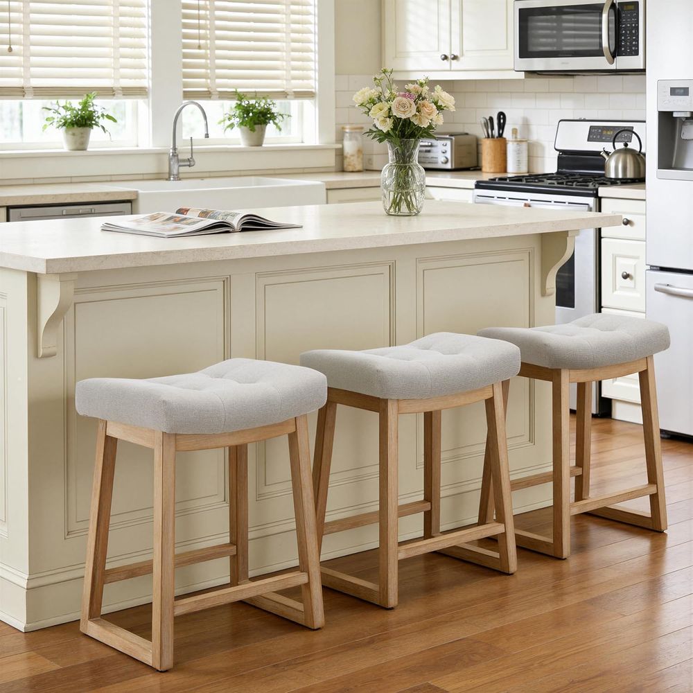 Set of 3, 24 Upholstered Count - Home Bar Stools review and price