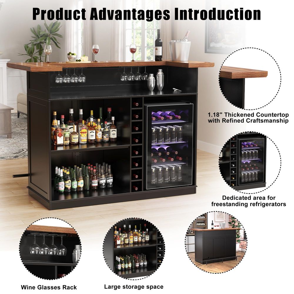 Home Bar Unit with Fridge Spac - Home Bar And Fridge review and price
