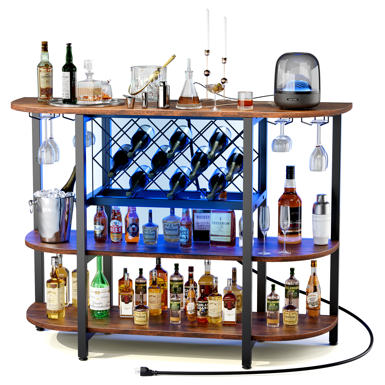 JHK LED Home Bar Cabinet with  - Home Bar And Cabinet review and price