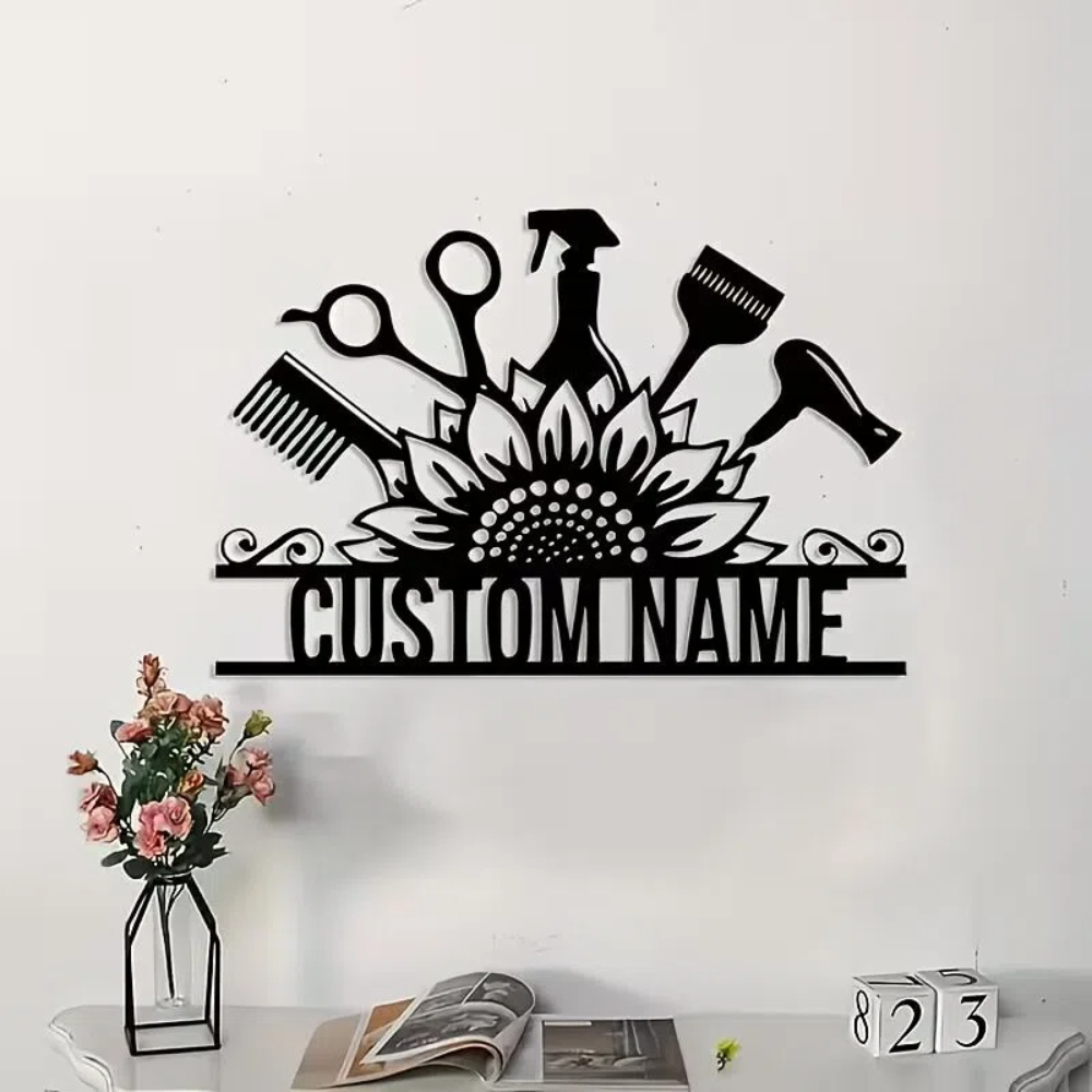 Custom Hair Stylist metal Name - Home Barbershop review and price