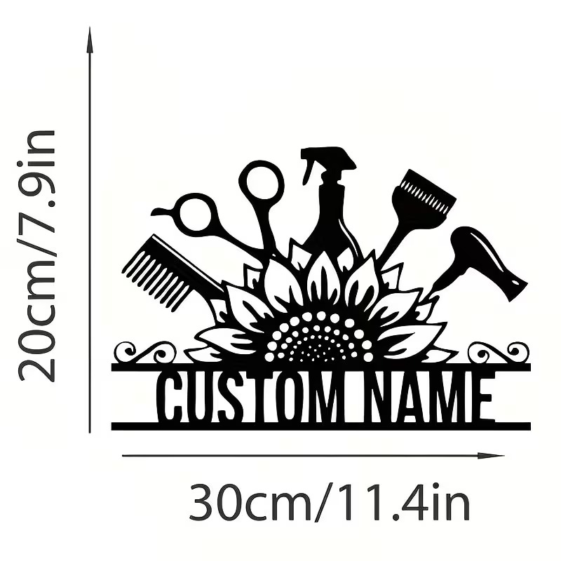 Custom Hair Stylist metal Name - Home Barbershop review and price