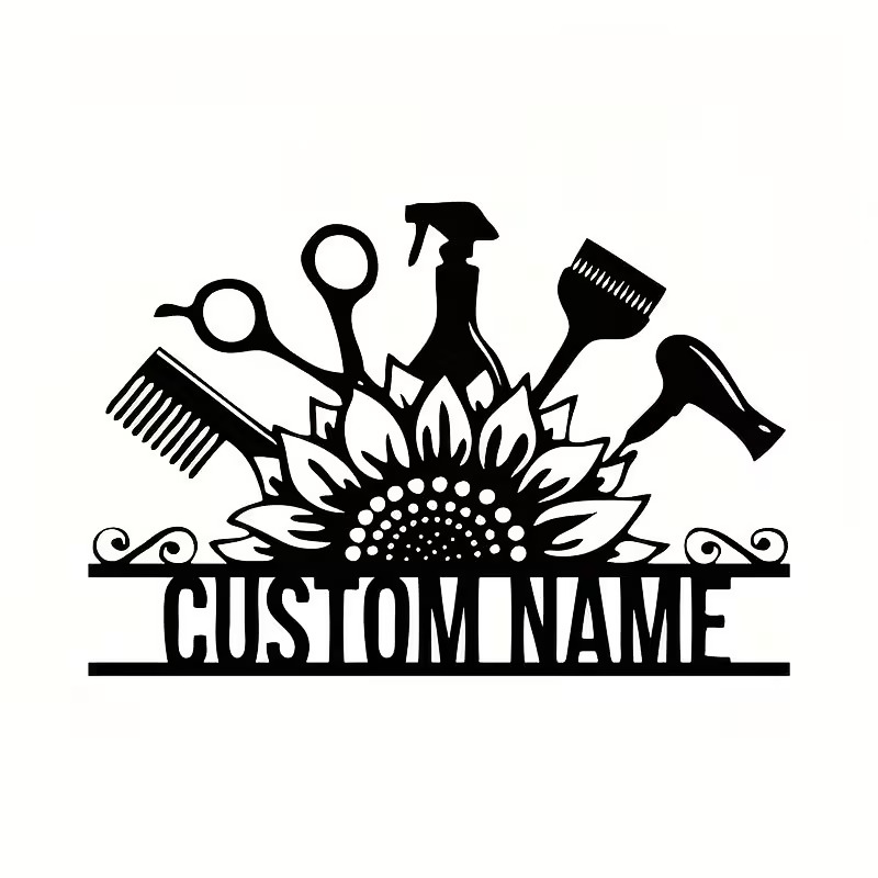 Custom Hair Stylist metal Name - Home Barbershop review and price