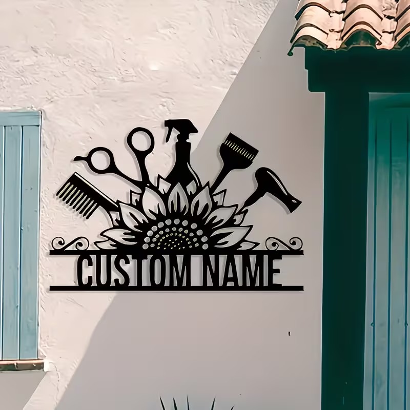 Custom Hair Stylist metal Name - Home Barbershop review and price