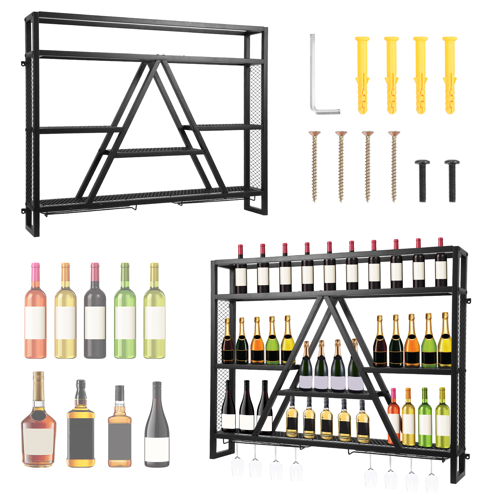 Bar Liquor Bottle Display Shel - Home Bar And Cabinet review and price