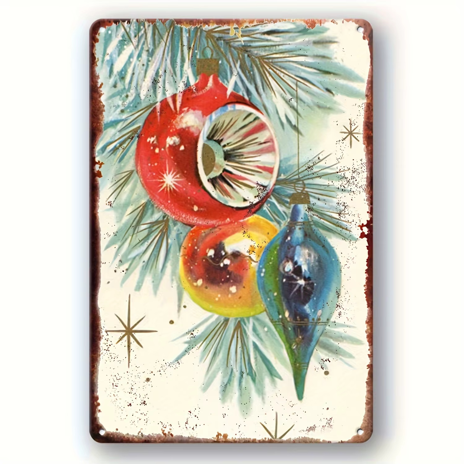 Vintage Christmas Metal Tin Si - Home Bar Cafe review and price