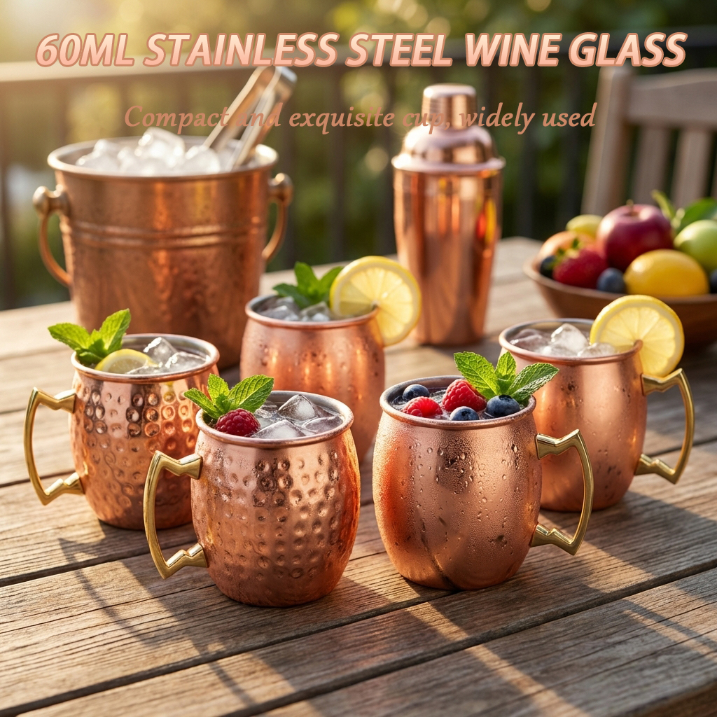 4Pcs 6Pcs 60ml Stainless Steel - Mule Copper Mug review and price