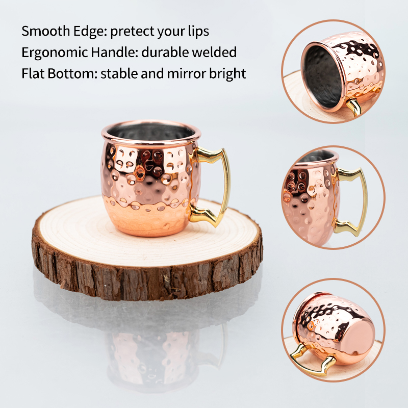 4Pcs 6Pcs 60ml Stainless Steel - Mule Copper Mug review and price